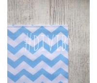 Зигзаг голубой на белом