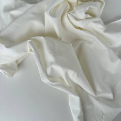 Футер двухнитка молочный c эффектом велюра