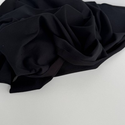 Футер двухнитка черный c эффектом велюра