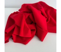 Футер двухнитка красный c эффектом велюра