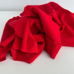 Футер двухнитка красный c эффектом велюра