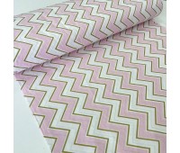 Зигзаг золотой на розовом 240