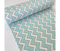 Зигзаг мятно-золотой на белом 240