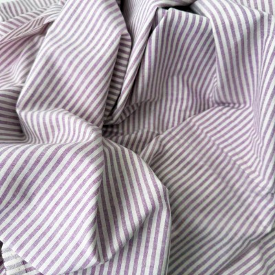 Турецкий поплин-тенсель полоска сиреневая 240см