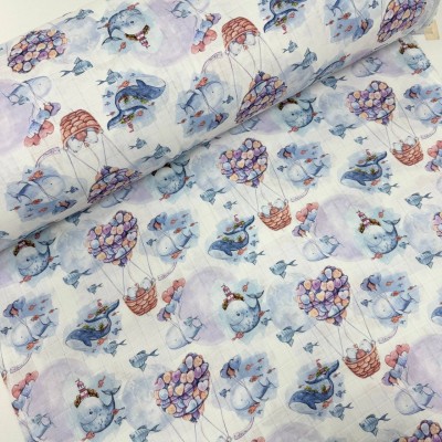 Турецкий хлопок муслин киты и воздушные шары