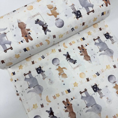 Турецкий хлопок поплин цирк 240см