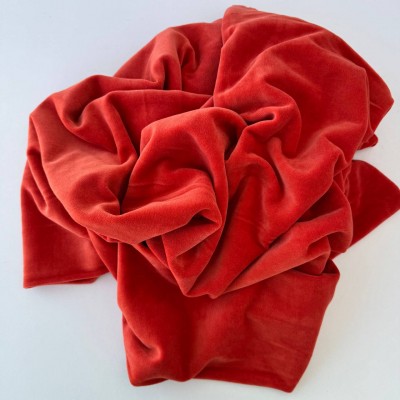 Турецкий велюр огненно-оранжевый 180см